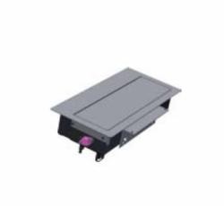 TOPFRAME built-in [Short] - grey on-desk asymmetrical lid - - Black frame RAL9011 - Length: 4-way - Warranty: 12M