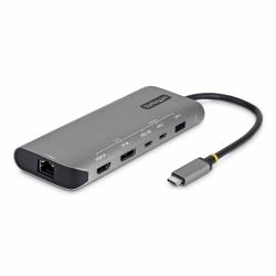 StarTech.com USB4 Multiport Adapter, Driverless Dual-4K for macOS and Windows, 140W Power Delivery Charging, 3-Port 10Gbps Hub, 2.5GbE, Mini Dock (USB4 MULTIPORT HUB 140W PD - - DUAL 4K 144HZ 2.5GBE)