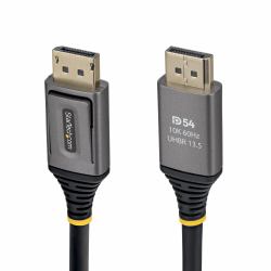 StarTech.com 3m DisplayPort 2.1 Cable, VESA Certified DP54 DisplayPort Cable, Uncompressed 8K 60Hz, 10K 60Hz/8K 144Hz/4K 240Hz w/DSC 1.2a, DP 2.1 Monitor Cord (DISPLAYPORT 2.1 CABLE 8K 60HZ - VESA ...