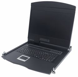 Intellinet Rackmount 19" LCD Console, 19-Inch LCD Panel, 1U, Modular system, French Layout [Euro 2-pin plug] (Rackmount 19" Lcd Console, - 19-Inch Lcd Panel, 1U, - Modular System, French Layout [Eu...