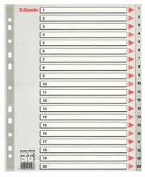 Esselte 100126 tab index Numeric tab index Polypropylene [PP] Grey (Esselte register PP A4 maxi 1-20 grÃ¥)