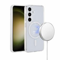 eSTUFF ES67403005-BULK mobile phone case Cover Transparent (Cover for INFINITE [GRS] OSLO S25 FE - Galaxy Clear Magnetic Cover. - Material: 86% recycled TPU and PC - Warranty: 24M)