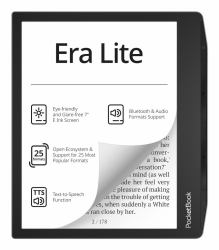 PocketBook Era Lite e-book reader Touchscreen 16 GB Wi-Fi Black (PocketBook Era Lite)