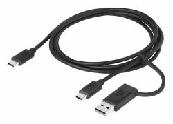 USB-C TO USB-C CABLE WITH - ADAPTER TO USB-A