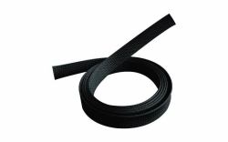 Braided sleeve 25-45mm, 200m - black, cable sock, Temp: - -50Â°C to +150Â°C - Warranty: 24M
