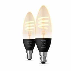 Philips Candle - E14 smart bulb - [2-pack] (Philips Hue LED Kerze E14 White Ambian)