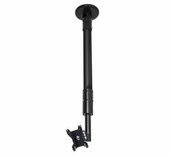 B-Tech Flat Screen Ceiling / Desk Mount with Tilt & Swivel [VESA 100] - 1m Ø50mm Pole 