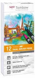 Tombow ABT Dual Brush Pen Set felt pen Grey 12 pc[s] (Tombow ABT Dual Brush Pen Set filtpen)