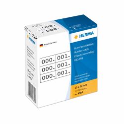 HERMA Number labels triplicate numbers self-adhesive 10x22 mm white/black (HERMA - selvklÃ¦bende nummermÃ¦rkater -)