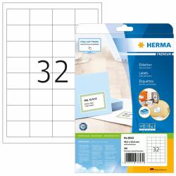 HERMA 8643 self-adhesive label Rectangle Permanent White 320 pc[s] (HERMA Premium - laminerede adressemÃ¦rk)