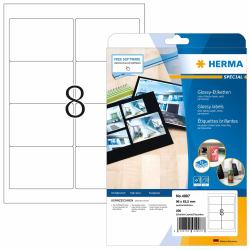 HERMA Labels A4 96x63,5 mm white paper glossy 200 pcs. 
