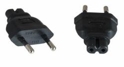 Microconnect PEEUC7AD power plug adapter Type M C7 Black (Power Adapter EU Plug M - C7 F - Europlug - C7 female, - Black - Warranty: 300M)