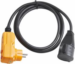 Brennenstuhl 2m H07RN-F 3G1,5 Black (2m H07RN-F 3G1,5 Black - Protective-Adapter-Lead FI - IP44 2m black H07RN-F 3G1,5 - Warranty: 12M)