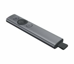 Logitech Spotlight (Spotlight Plus - Spotlight, Bluetooth/RF, 2.4 - GHz, 30 m, Lithium Polymer [LiPo], USB, Grey - Warranty: 24M)