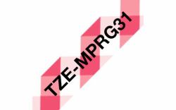 Brother TZE-MPRG31 label-making tape Black on red (BROTHER PTOUCH RIBBON 12MM X 4M BLACK ON RED GINGHAM)