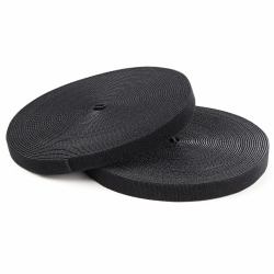 StarTech.com 100ft Hook and Loop Roll - Cut-to-Size Reusable Cable Ties - Bulk Industrial Wire Fastener Tape /Adjustable Fabric Wraps Black / Resuable Self Gripping Cable Management Straps (3 METER...