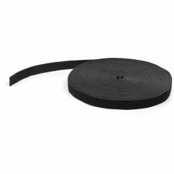 StarTech.com 50ft Hook and Loop Roll - Cut-to-Size Reusable Cable Ties - Bulk Industrial Wire Fastener Tape /Adjustable Fabric Wraps Black / Resuable Self Gripping Cable Management Straps (15.2 MET...