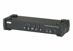 ATEN 4-Port USB 3.1 Gen 1 4K DisplayPort 1.2 KVMP™ Switch with Audio [KVM cables included] (ATEN CS1924 KVMP Switch - KVM / audio)