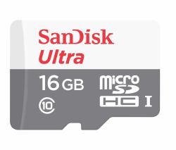 SanDisk Ultra MicroSDHC 16GB UHS-I Class 10 (Ultra microSDHC - 16GB 80MB/s Cl. 10 SDSQUNS-01 - 6G-GN3MN - Warranty: 12M)
