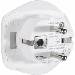 skross 1500211-E Power Plug Adapter - Type F Universal White - Warranty: 12M