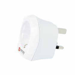 skross Power Plug Adapter Type D - [Uk] Type C [Europlug] White - Warranty: 12M