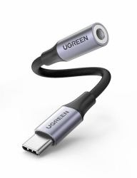 Ugreen 80154 mobile phone cable Black, Grey USB C 3.5mm 