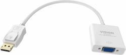 Vision TC-DPVGA video cable adapter 0.22 m VGA [D-Sub] DisplayPort White 