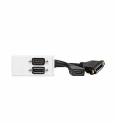Vivolink WI221267 socket-outlet HDMI + DisplayPort White 