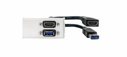 Vivolink WI221295 socket-outlet HDMI + USB A White 