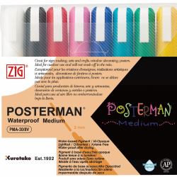 ZIG POSTERMAN Medium chalk marker Black, Blue, Green, Light Blue, Pink, Red, White, Yellow 8 pc[s] 